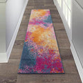 Nourison Home Passion Sunburst 2'2" x 12' Area Rug - Easy Clean, Non Shedding, Bed Room, Living Room, Dining Room, Kitchen (12' Runner) by NourisonHome