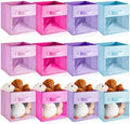 Marsui 12 Pcs Clear Cube Storage Bins 11 Inch Pink Collapsible Kids Storage Bins Fabric Classroom Organizer with Window for Kid Playroom Room Daycare Nursery(Blue, Purple, Rose, Pink) by Marsui