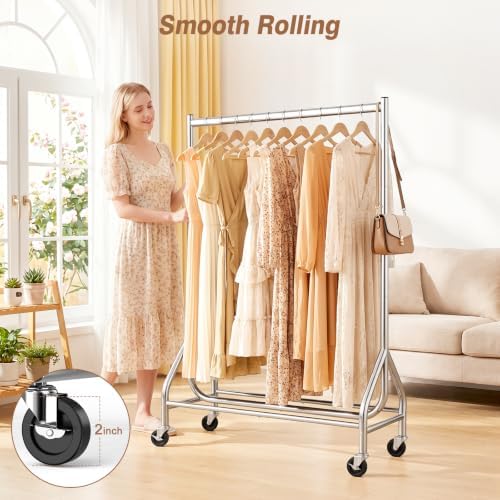 EAGMAK Heavy Duty Clothes Rack Load 268 LBS, 31.5 inch Hanging Rod, Silver - Image 6