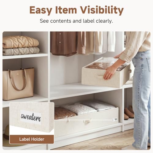 StorageWorks 6 Inch Low Profile Under Bed Storage Containers with Clear Lid - Image 3