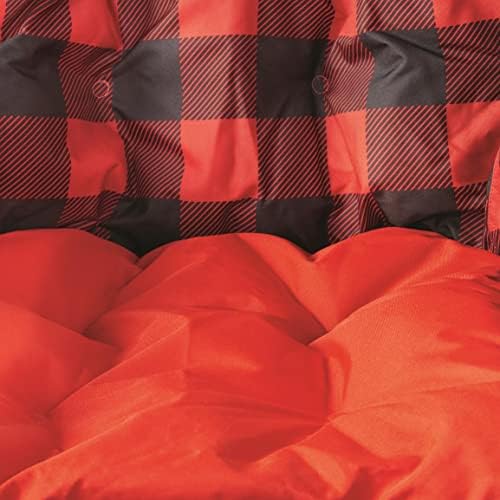 Guide Gear Club Camping Chair, Oversized, Portable, Folding with Padded Seats, 500-lb. Capacity Red Plaid - Image 4