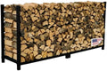 Woodhaven 8-Foot Brown Firewood Rack – Made in USA – 1/2 Cord Raised Lumber Storage Rack – Keeps Wood Dry & Ready – Heavy-Duty Steel, Lifetime Structural Warranty (Without Cover) by Woodhaven