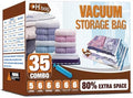 Vacuum Storage Bags, Space Saver Vacuum Seal Storage Bags 35-Pack Sealer Bags for Clothes, Clothing, Bedding, Comforter, Blanket (35C) by HIBAG