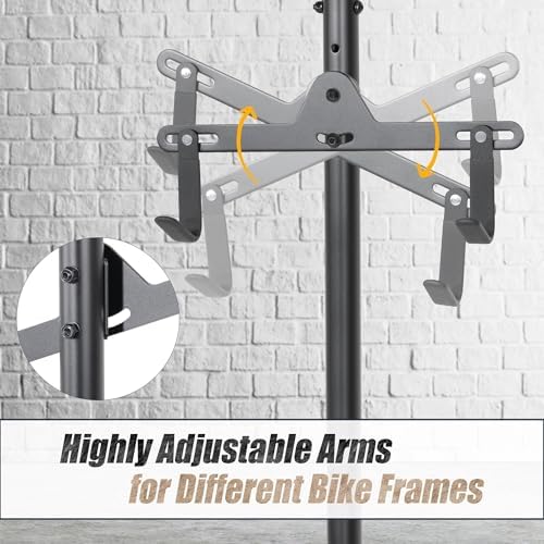 CyclingDeal 2 Bike Bicycle Vertical Hanger Parking Rack Gravity Floor Storage Stand for Garages or Apartments - Image 5