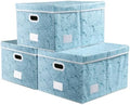 PRANDOM Jumbo Collapsible Storage Cubes with Lids Fabric Decorative Storage Bins Boxes Organizer Baskets with Cover Handles for Bedroom Closet Living Room 23.2x15.7x11.8 Inch 3 Pack by Prandom