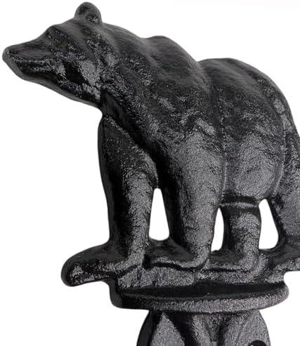 Top Brass Cast Iron Bear Wall Hooks, 8 Pack Rustic Lodge Coat Hangers - Image 7