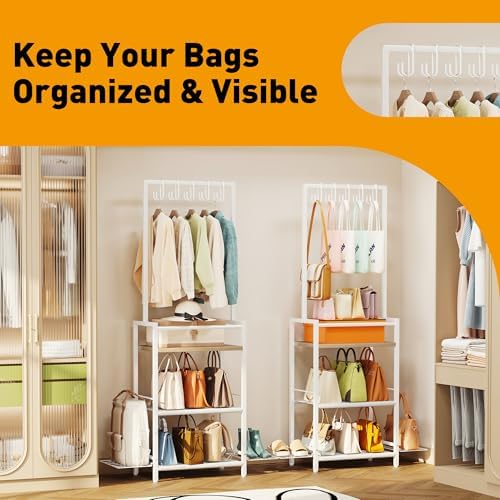 Tall Purse Organizer for Closet, No-Scratch Oxford Fabric handbag storage - Image 6