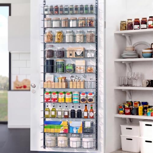 ElegantArray 10-Tier Pantry Door Organizer, Deep Gray by Unknown