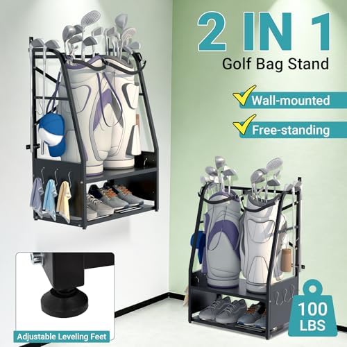 Golf Bag Organizer - Wall Mount & Freestanding - Image 2