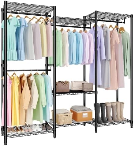 Garvee Clothes Rack Heavy Duty Freestanding 4 Hanging Rods Adjustable - Image 2
