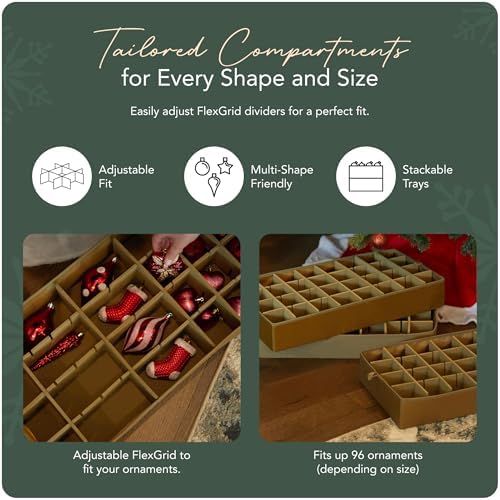 Covermates Adjustable Ornament Storage Box, 25.5" W x 13" D x 12.5" H - Image 5