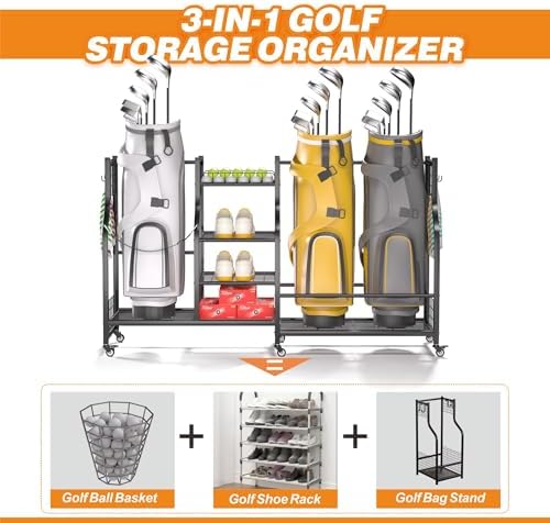 Ultrawall Golf Storage Organizer, Golf Bag Storage Stand for Garage - Image 5