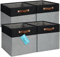 OrganiHaus 13x13 Cube Storage Bins, Set of 4 - Fabric Storage Cubes by OrganiHaus