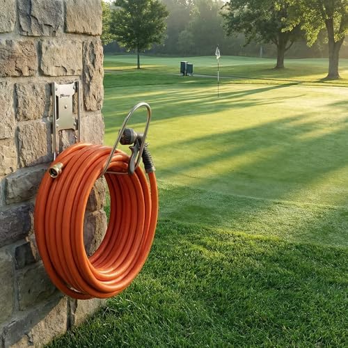 JBscoop Large Stainless Steel Hose Holder, Heavy Duty Hose Hanger - Set of 2 - Image 2