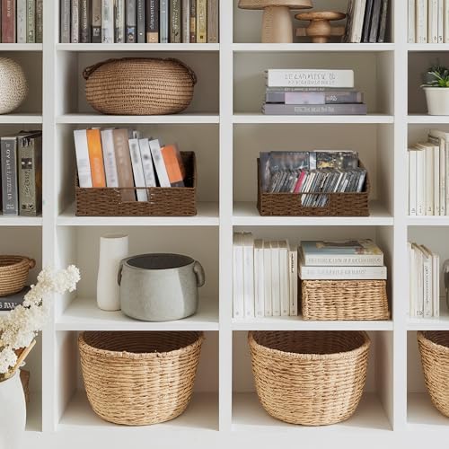 StorageWorks Pantry Baskets for Organizing, Brown Storage Baskets, 2-Pack - Image 6