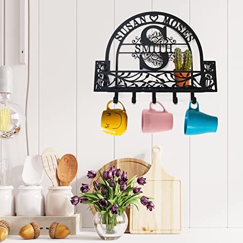 Mail Organizer Wall Mount (Iron, Rustic, 10lbs Capacity) - Decorative Storage Hook for Entryway, Kitchen, Office - Image 4