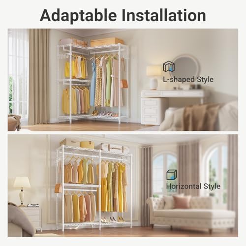 VIPEK L4 Corner Clothes Rack Heavy Duty Closet for Hanging Clothes - Image 3