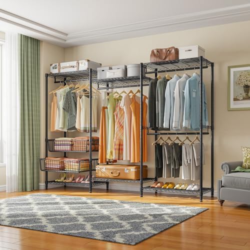 VIPEK V10 Heavy Duty Clothes Rack, Portable Closet Garment Rack Black - Image 2