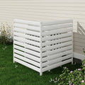 42” H x 38” W Air Conditioner Fence 2 Panels, Metal Privacy Fence Panels, Pool Equipment Enclosure, Trash Can Screens Fence Kit for Outside, Backyard, Patio, Garden(White) by YEEZER