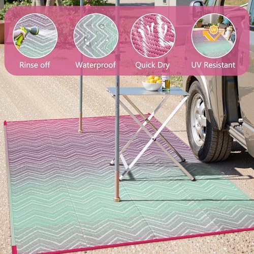 Lahome Outdoor Rugs 8x10 Waterproof, Plastic Large Outdoor Rug for Patios - Image 6