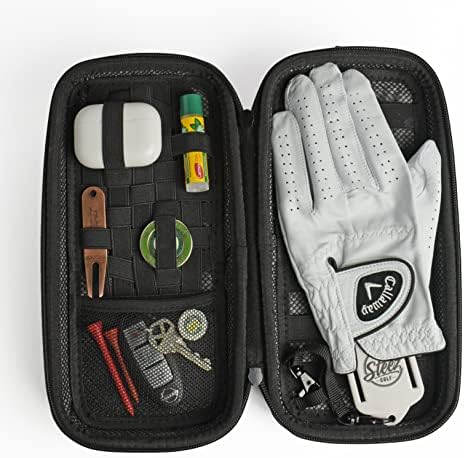 Accessory Case - Golf Bag Organizer. Airtight, Water-Resistant, Protective Hard Case for Phone, Tees, Ball Markers, Repair Tools, and Golf Essentials. Removable Golf Glove Hanger/Dryer - Image 5