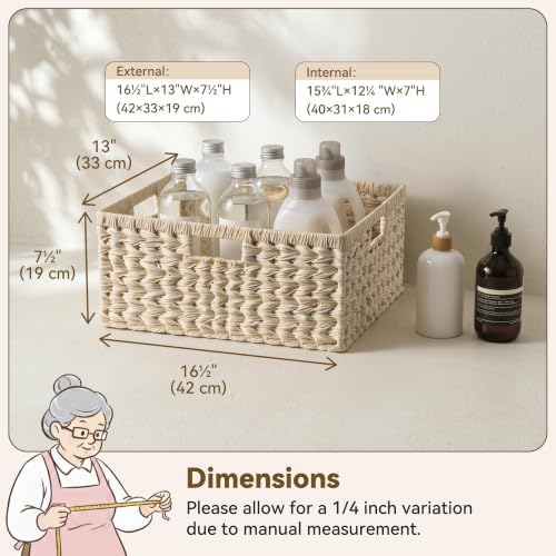 GRANNY SAYS Wicker Baskets for Organizing, Wicker Storage Baskets, 1-Pack - Image 7