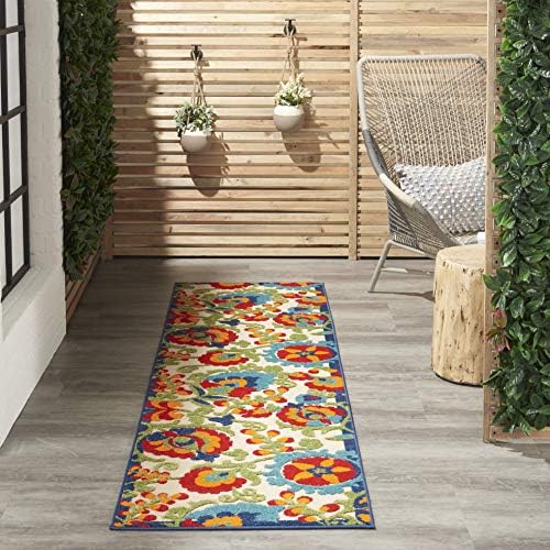 Nourison Home Aloha Multicolor 2'3" x 8' Area Rug - Easy Clean, Non Shedding, Bed Room, Living Room, Dining Room, Kitchen (8' Runner) - Image 3