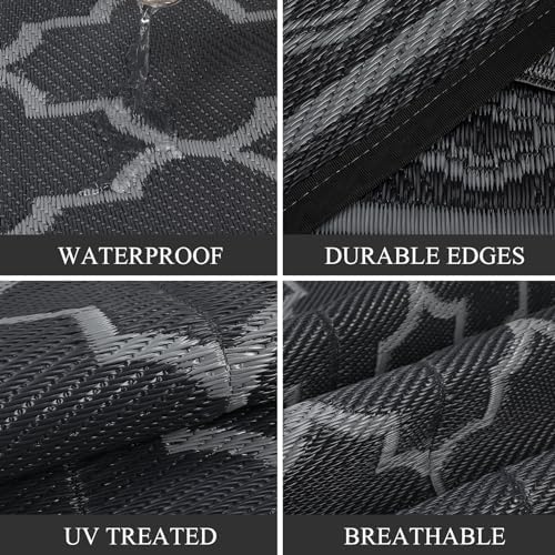 GAOMON Outdoor Rug for Patio Reversible Plastic Camping Rugs - Image 5