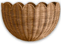 BEBE BASK Scalloped Wicker Wall Basket - The Original - 16 x 10 x 7 In by BEBEBASK%C2%AE
