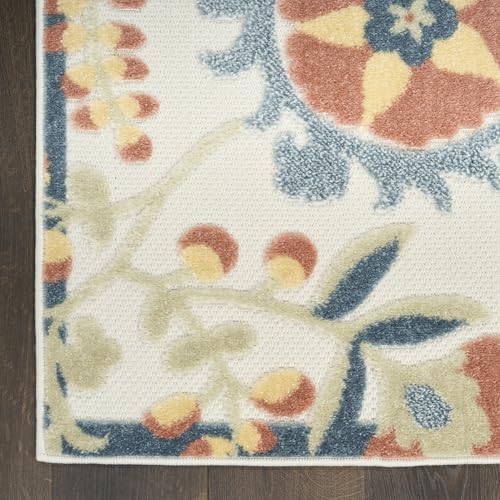 Nourison Home Aloha Grey Multicolor 7'10" x 10'6" Area Rug - Easy Clean, Non Shedding, Bed Room, Living Room, Dining Room, Kitchen (8' x 11') - Image 6