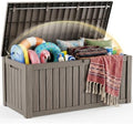 EFU Outdoor Storage Box 230 Gallon Deck Box, Waterproof Resin, Grey by EFU