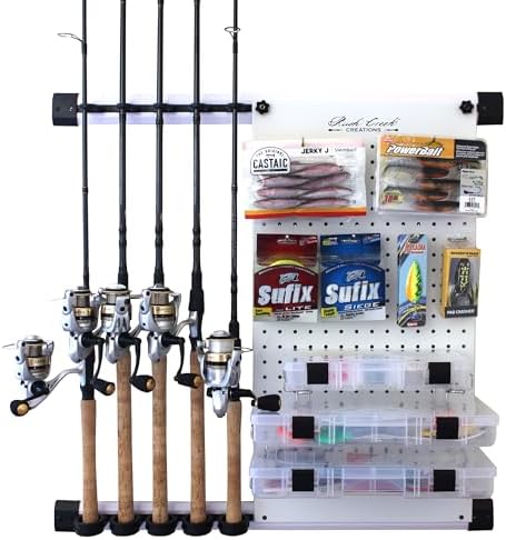 Rush Creek Creations No Limit 5-Rod Wall-Mount Fishing Pole Holder by RushCreekCreations