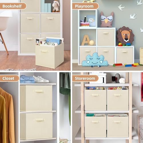 STORAGE MANIAC Storage Cubes, 13 Inch 10 Pack Collapsible Fabric Shelf Bins - Image 5