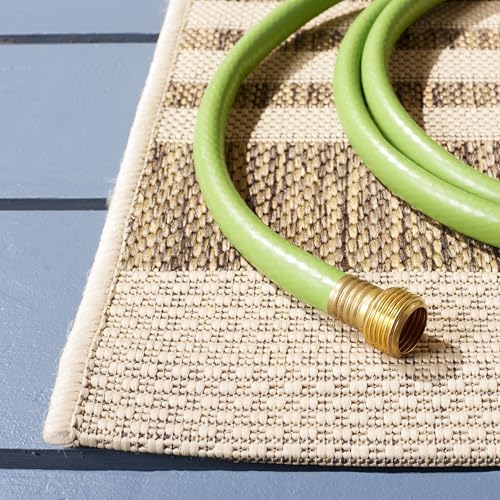 SAFAVIEH Courtyard Outdoor Area Rug 9x12, Large Brown & Bone CY6062-242 - Image 4