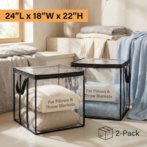 2-Pack Clear Storage Bag 24"L x 18"W x 22"H - Image 2