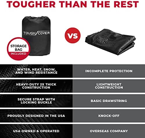 Tough Cover Zero-Turn Mower Cover, Premium 600D, Waterproof, Black - Image 6