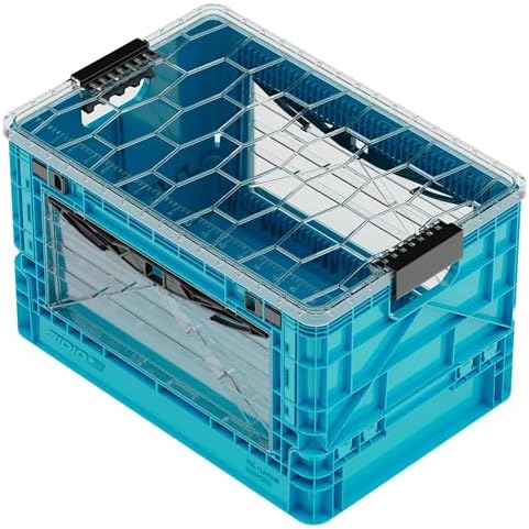 SIDIO Collapsible Storage Bin with Lid & Dividers, SIDIO Blue by Sidio