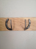 Rustic Horseshoe Towel Hooks for Bathrooms, Key Holder for Wall, Coat Rack Wall Mount - Half Hook Hanger - 2 Hooks 2 Nails - The Heritage Forge by The+Heritage+Forge