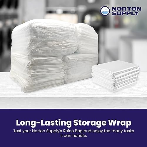 Norton Supply Rhino Bag: 20 Gal Capacity Heavy Duty and Waterproof Large Clear Plastic Storage Bags Jumbo Size for Clothes, Comforters, Luggage, Bedding, Travel Supplies, Packing and Moving - Reusable - Image 6