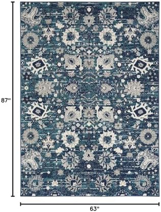 Nourison Home Passion Surf 5'3" x 7'3" Area Rug - Easy Clean, Non Shedding, Bed Room, Living Room, Dining Room, Kitchen (5' x 7') - Image 2
