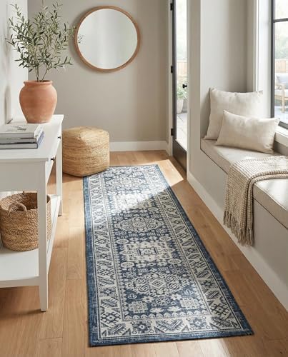 Rugs.com - Outdoor Aztec Rug – 8 Ft Runner Blue Indoor/Outdoor Rug – Weather-Resistant Flatweave for Patios, Porches, and Entryways - Image 4