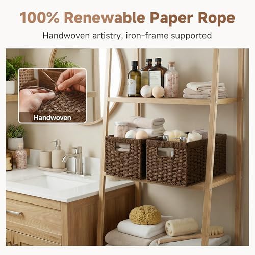 StorageWorks Rectangular Wicker Storage Baskets for Organizing, 2-Pack - Image 5