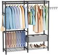 Golpart Heavy Duty Clothes Rack Metal Wardrobe with Adjustable Wire Shelves by Golpart