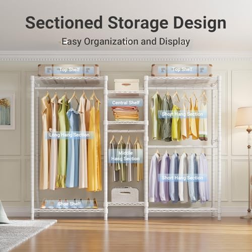VIPEK Classic V6 Wire Garment Rack, Dynamic Closet System Adjustable - Image 3