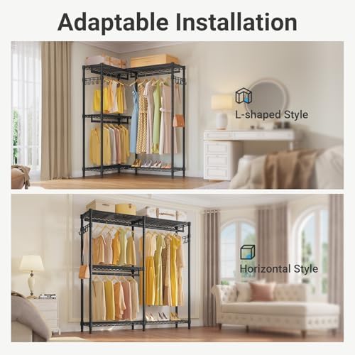 VIPEK L4 Clothing Rack for Hanging Clothes Heavy Duty Closet for Corner - Image 3