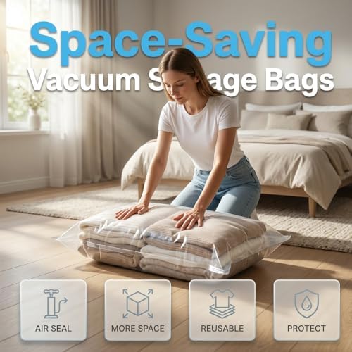 No Pump Vacuum Storage Bags, 3D Vacuum Compression Bags, 28"×20"×12"(4) - Image 6