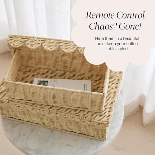 BEBE BASK Stackable Decorative Storage Boxes with Lid, Set of 2-14×8×4 in - Image 5