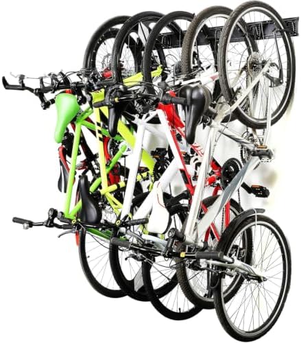 Ultrawall Stainless Steel Bike Storage Rack, Wall Mount 6 Bike Hanger by UltrawallGarageToolsOrganizer