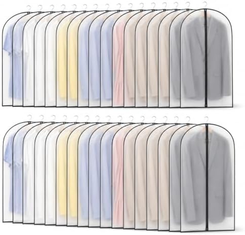 Amylove 40 Pcs 40" Suit Garment Bags for Closet Storage and Travel by Amylove