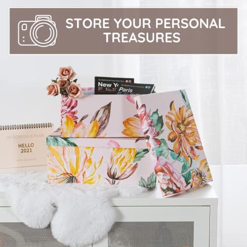 Soul & Lane - Beauty in Bloom Decorative Storage Boxes with Lids, Set of 3 - Image 5